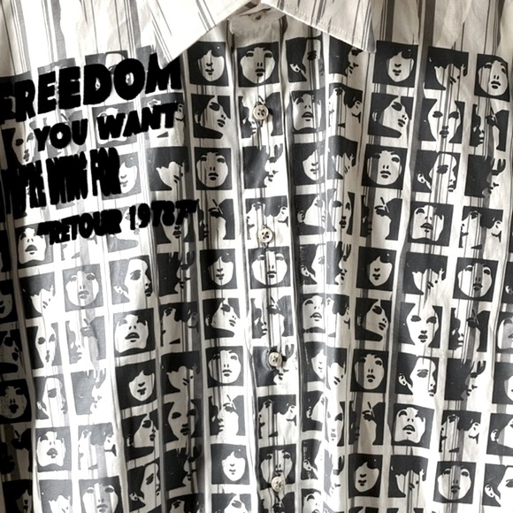 Henley’s Men’s Long Sleeve Cotton Graphic Shirt White/Gray/Black Size XL - Picture 6 of 15